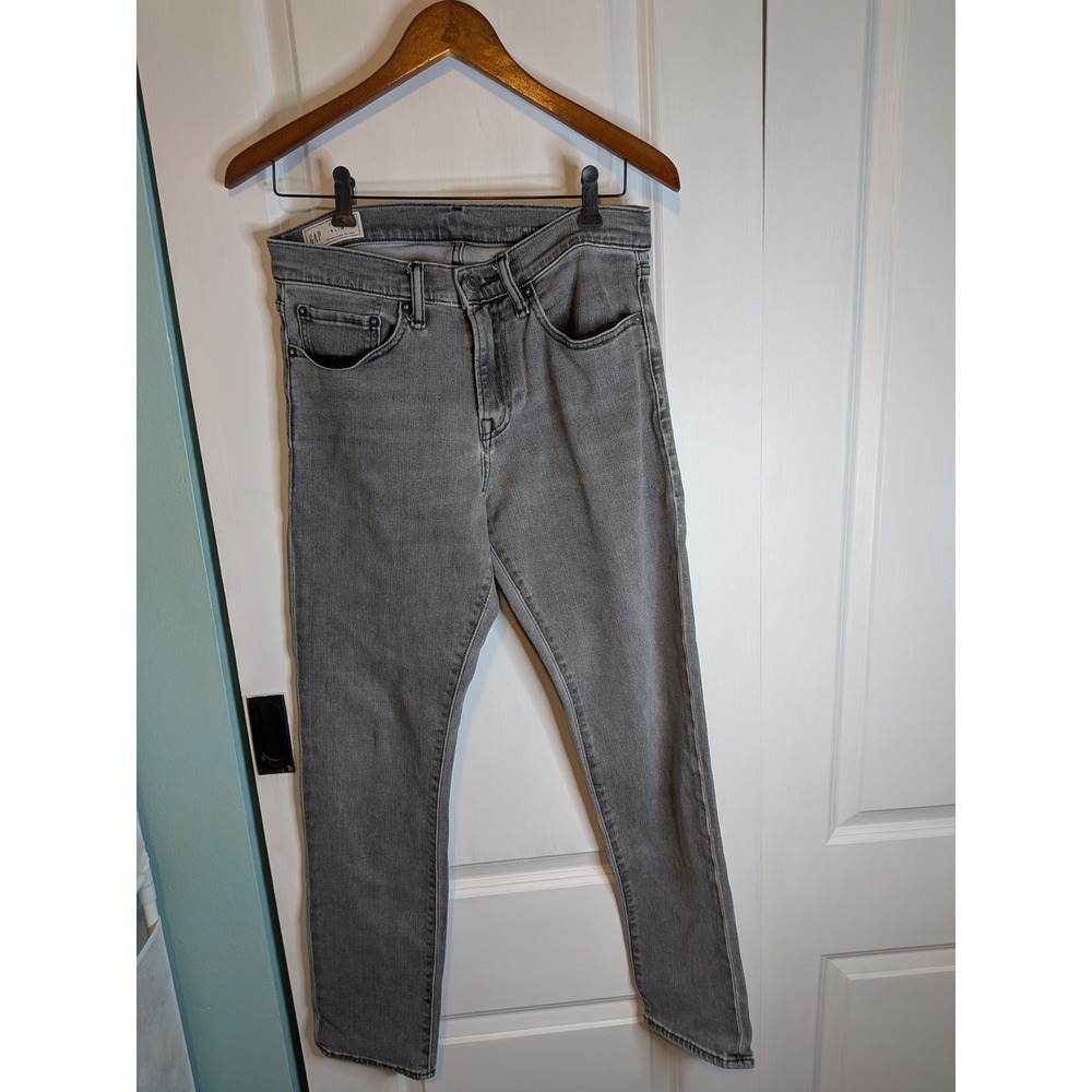Gap Soft Wear Slim Fit Gray Jeans Mens 31x30 Stretch Denim Pants